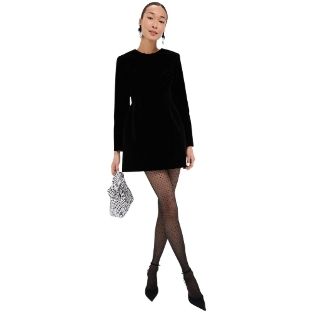 Tuckernuck Black Velvet Haley Mini Dress, 4, NWT, Elegant, Classy, Chic